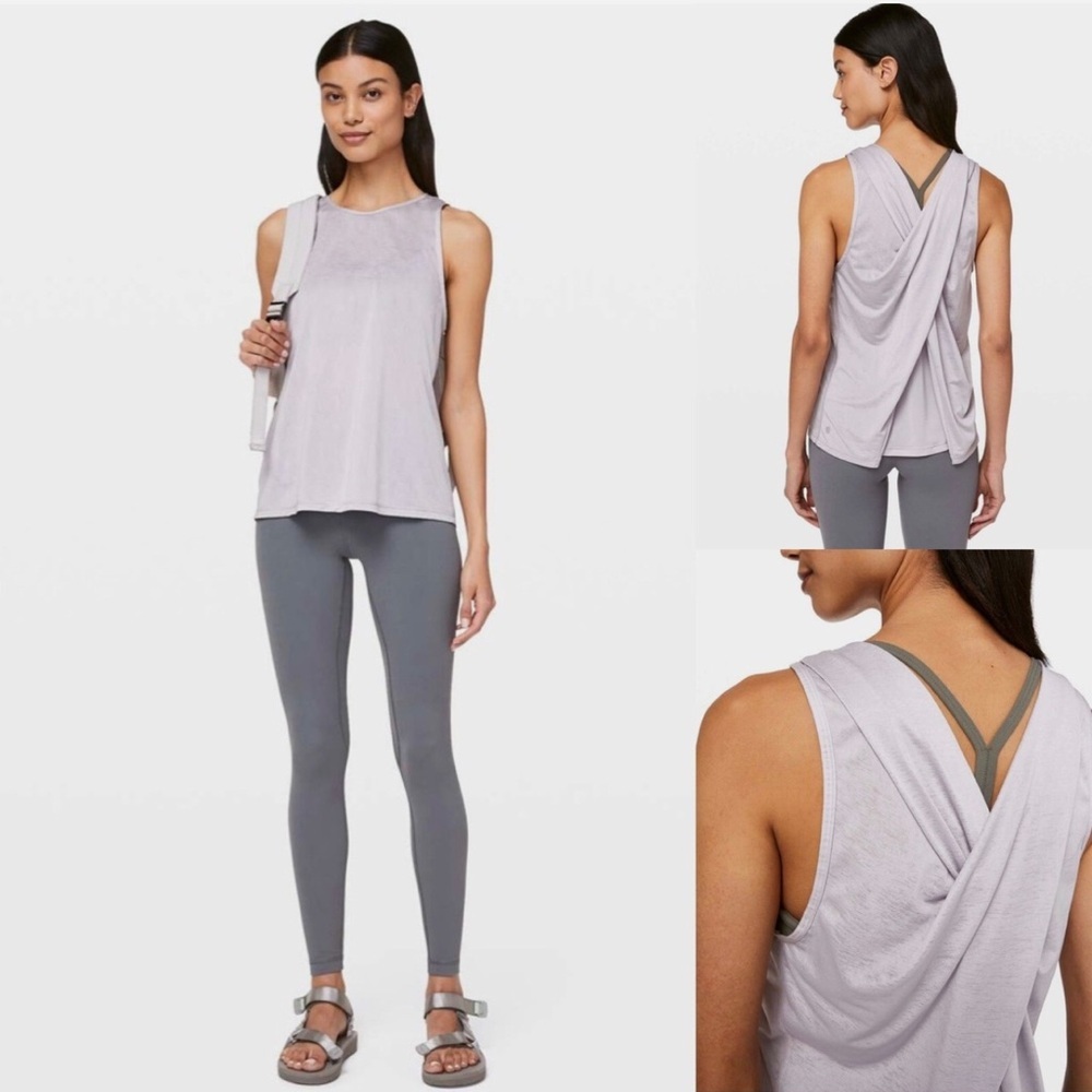 Lululemon Soul Stride Tank top Iced Iris Violet/Gray color